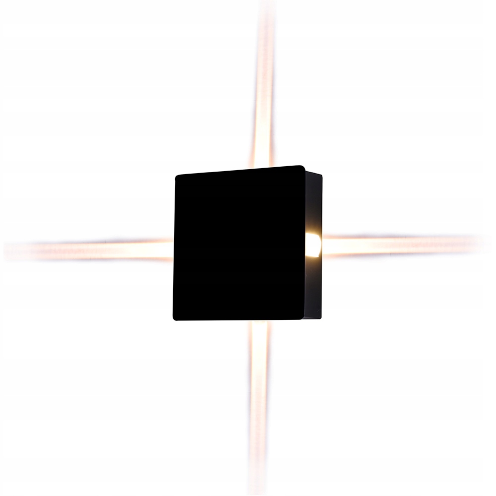 Vonkajšie fasádne svietidlo - Nástenné svietidlo Externé LED Square Black 3000K