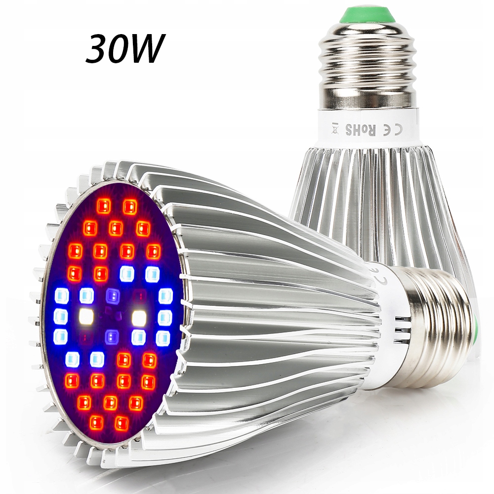 Osvetlenie pre rastliny - Lampa na pestovanie rastlín rastú svetlo 30W E27