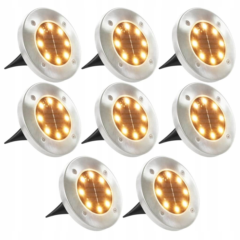 Solárne svietidlá - SOLÁRNE ZEMNÉ SVETLO TEPLÉ BIELE LED 8x SADA