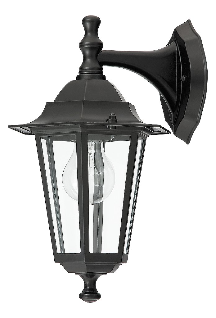 Vonkajšie fasádne svietidlo - Lampa nástenná lampa vonku čierna