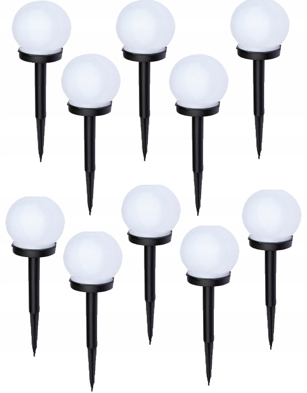 Solárne svietidlá - Lampa Lampa Solar LED Ball 10cm záhrada 10ks