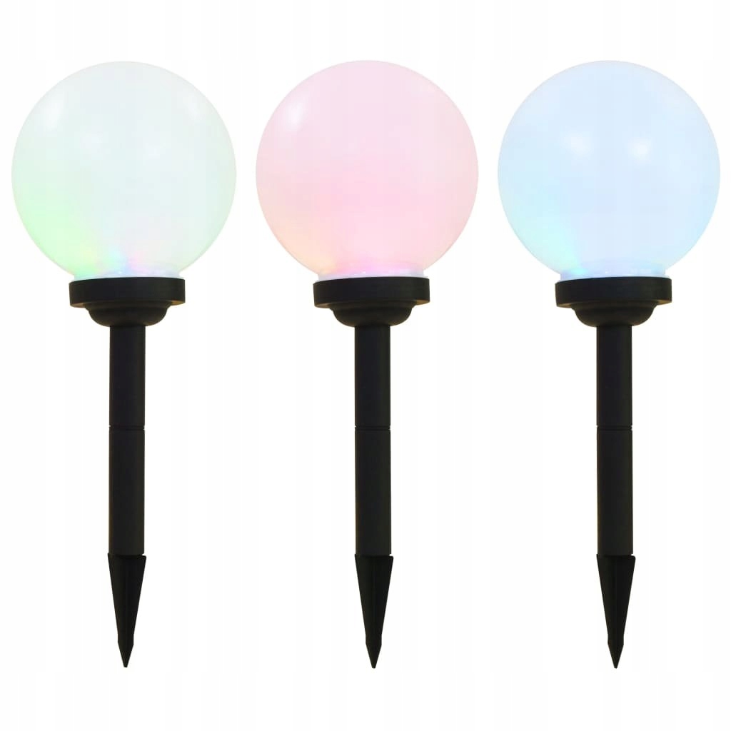 Solárne svietidlá - Záhradné svetlo Solar RGB LED KULA SET 3 ks