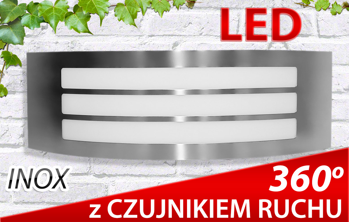 Vonkajšie fasádne svietidlo - LED svietidlo LED nástenná lampa Sittom + Snímač pohybu FV