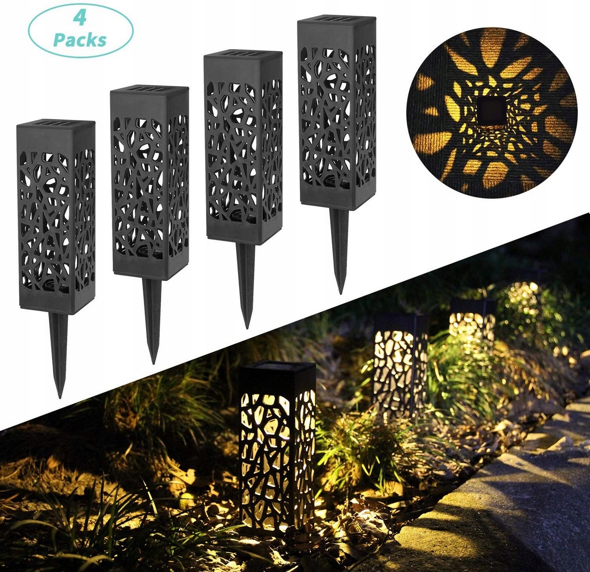 Solárne svietidlá - Solárne lampy LED kvetinové záhradné dekorácie