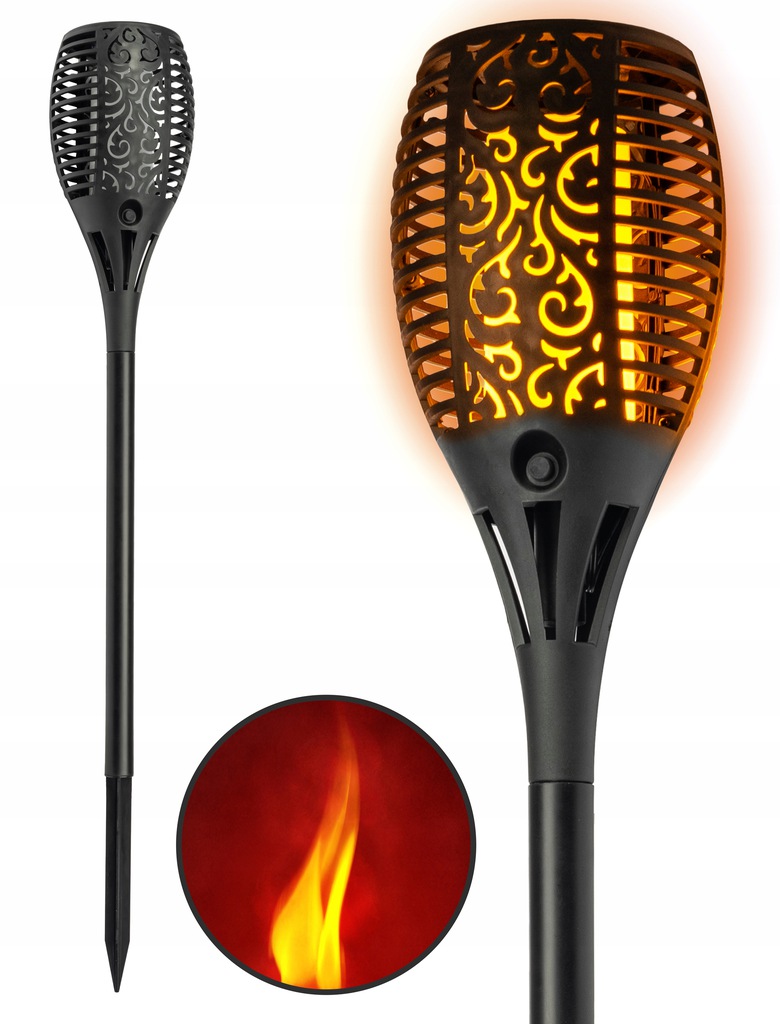 Solárne svietidlá - Solárna lampa LED efekt horáka Big Flame
