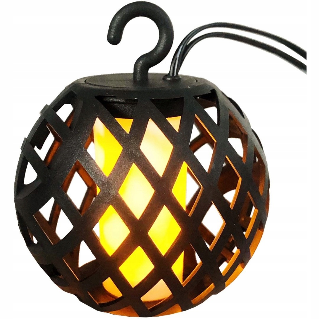 Vysiace svetlá, lampy - Záhradná solárna lampa 10 LED Solar Balls 5 ks