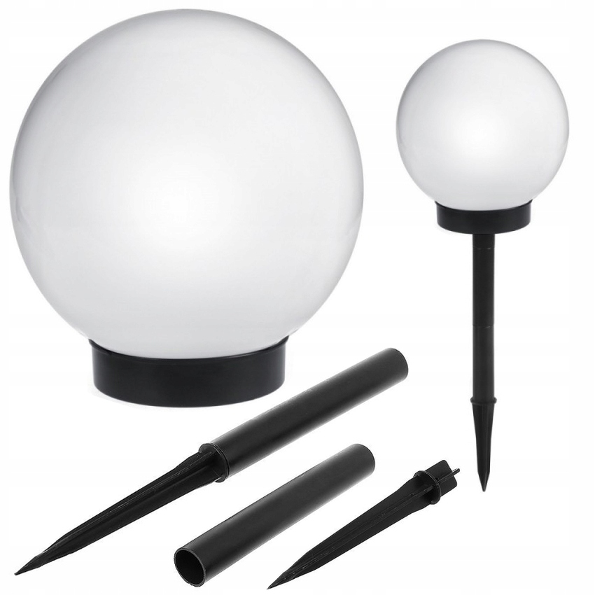 Solárne svietidlá - Záhradná solárna lampa biela LED loptu biela 8 ks