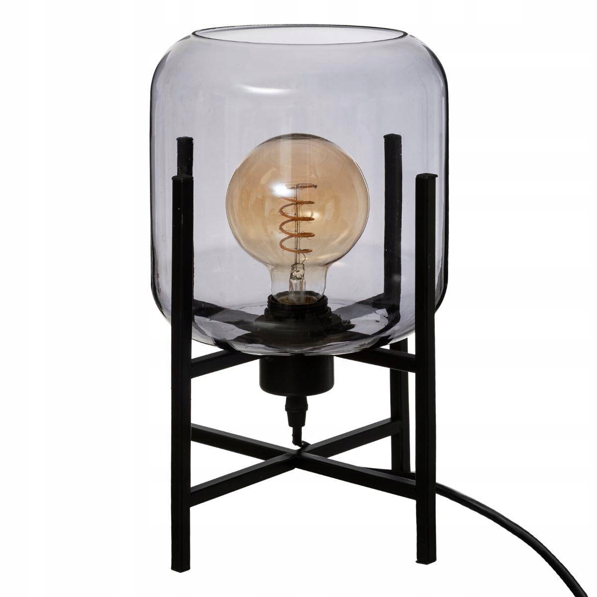 Glamour nočná lampa čierna moderná 40 cm