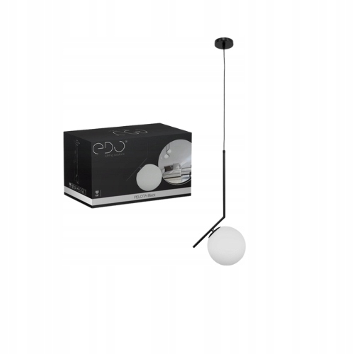 Závesná stropná lampa Glamour Black E27 guľa