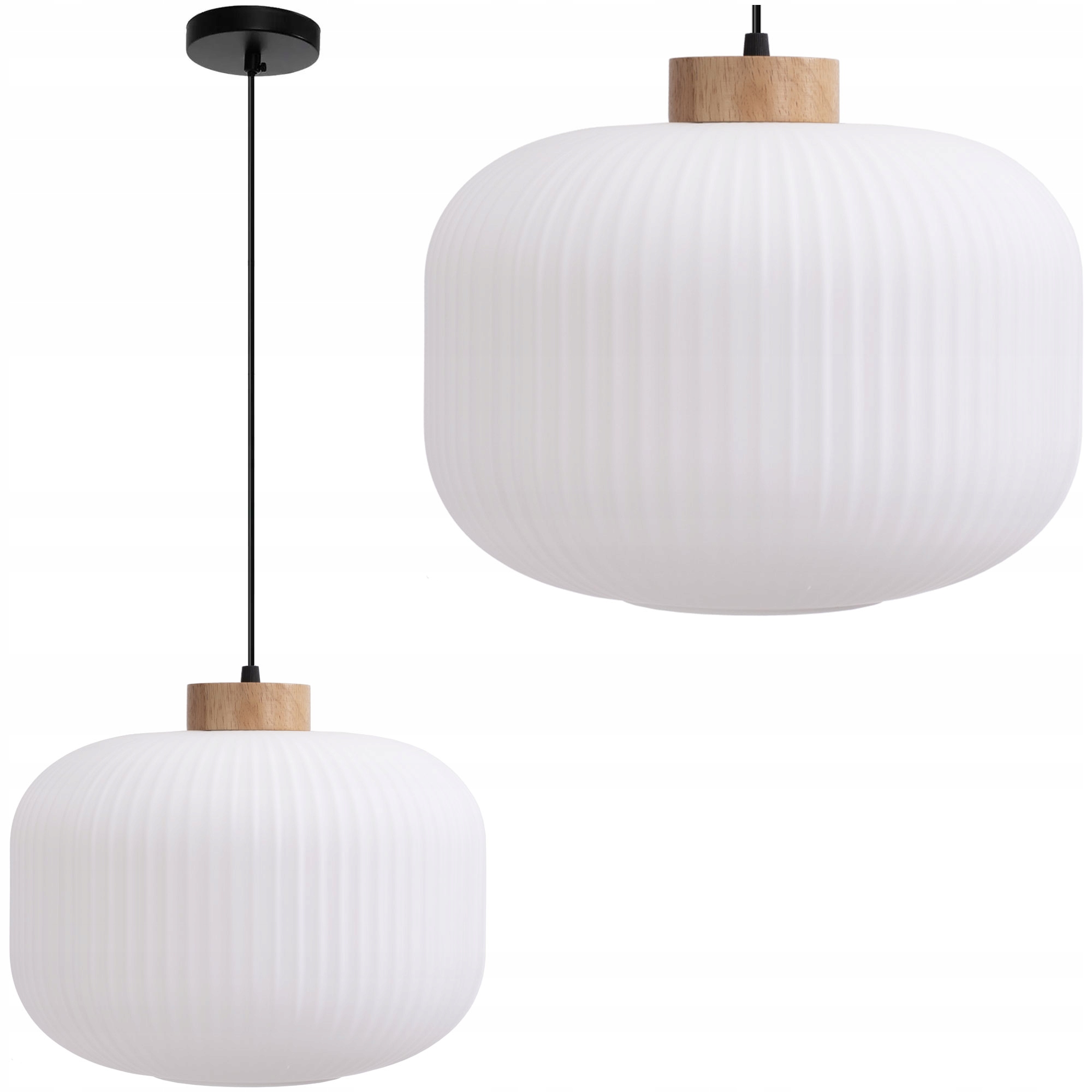 Stropná lampa zavesenie skla biele boho drevo