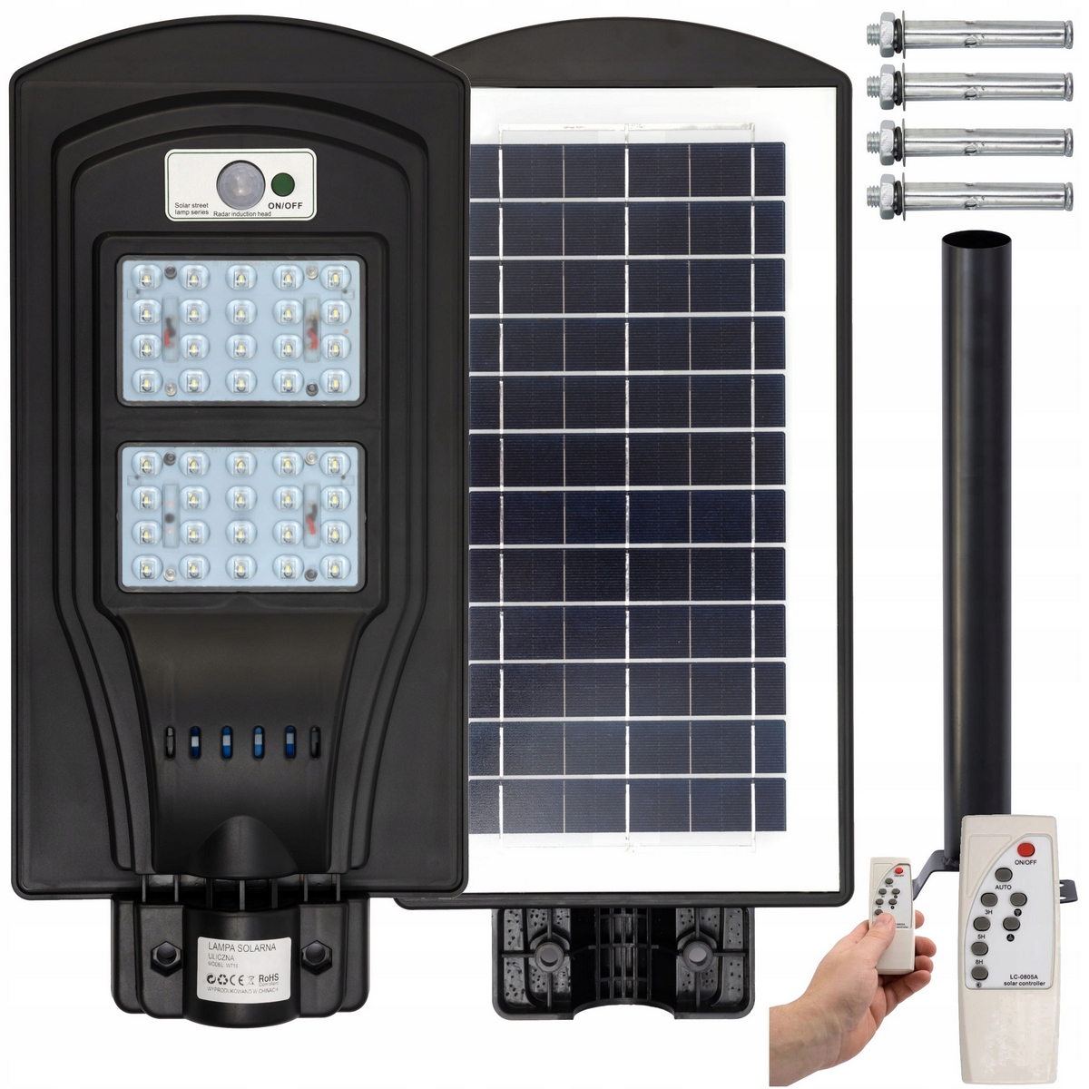 Pouličná LED lampa - Street Lamp Lighthouse Solar 40W s diaľkovým ovládaním