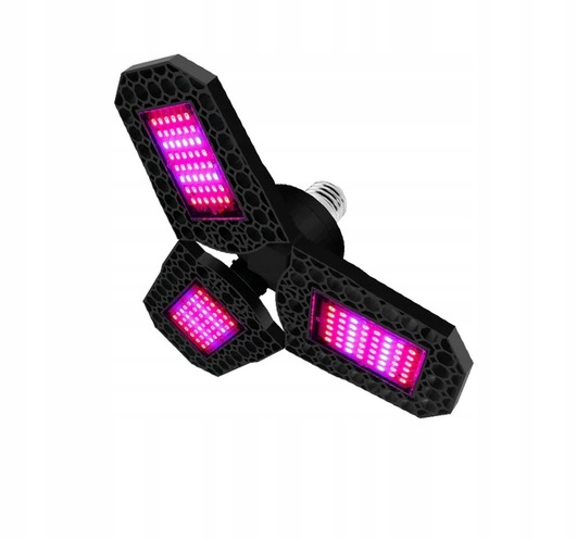 Osvetlenie pre rastliny - LED žiarovka E27 LED rastú deformovateľné 80W IP65