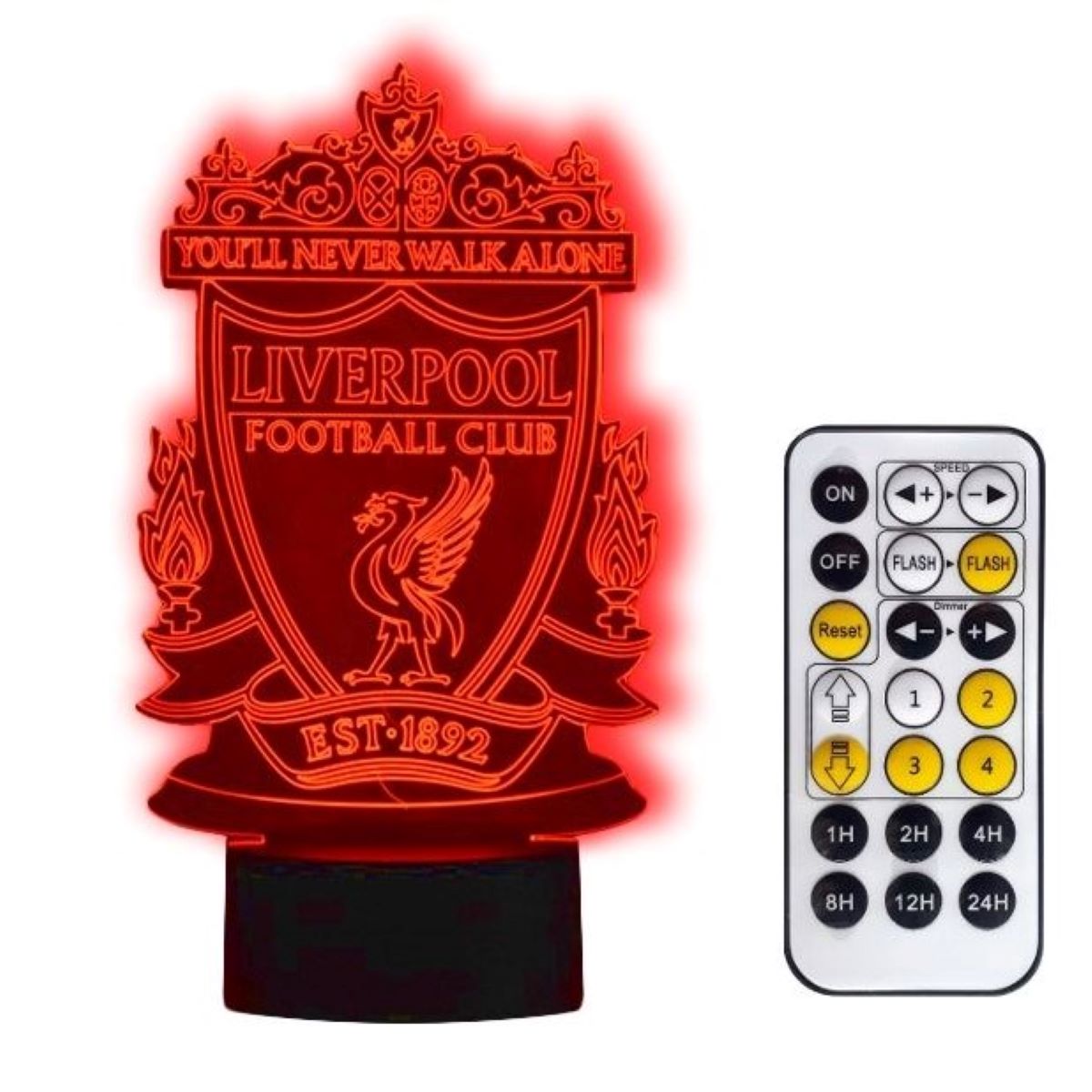3D LED nočná lampa FC Liverpool USB Pilot Pilot Ball