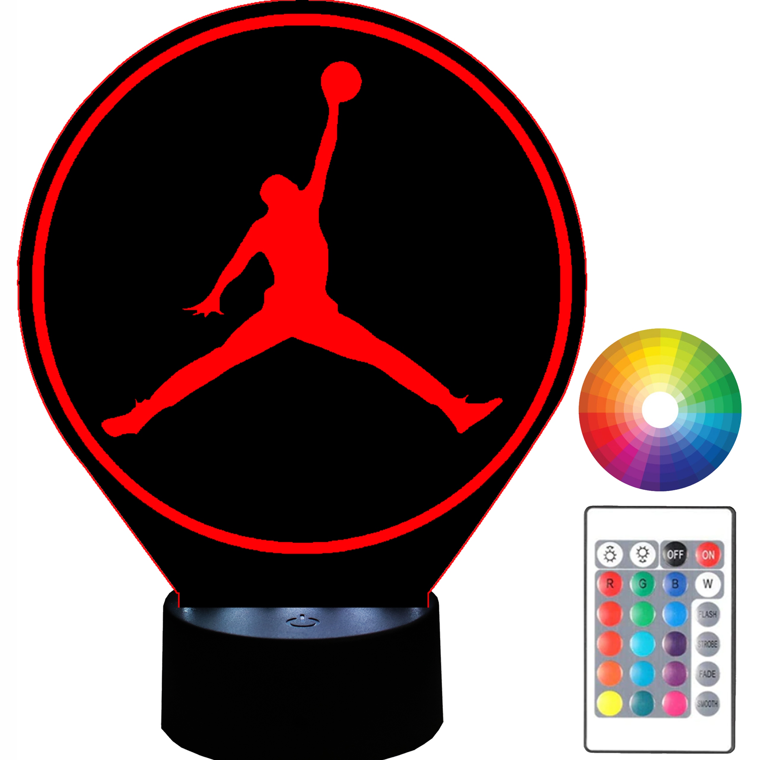 Nočná lampa do detskej izby - LED nočná lampa Nike Air Jordan 3D Darček Názov