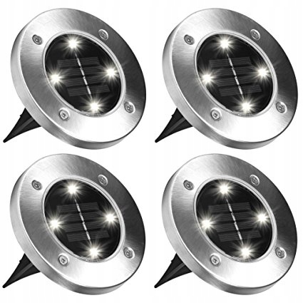 Solárne svietidlá - Solárne lampy Záhrada biela LED 4 kusy