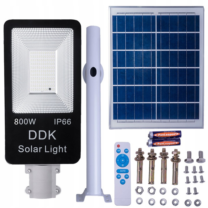 DDK 800 W 100 000 lm pouličné svietidlo, solárne napájanie