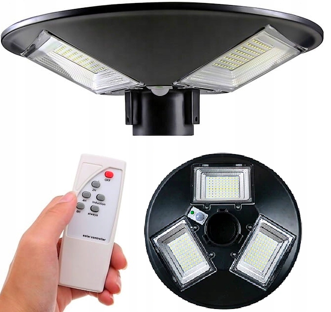 Pouličná LED lampa - Solar Lantern Garden Lampa LED 150W + diaľkové ovládanie