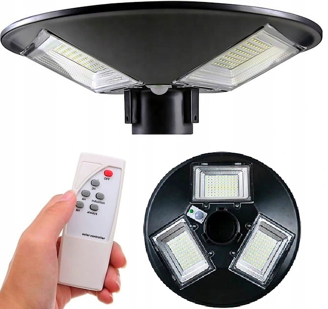 Pouličná LED lampa - SOLÁRNE LANTERNOVÉ ZAHRADNÉ SVETLO 300W LED + DIAĽKOVÉ OVLÁDANIE