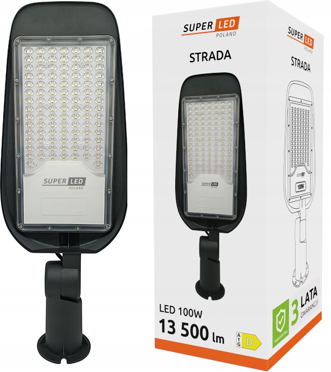 SuperLED pouličné svietidlo 100 W 13500 lm napájanie zo siete