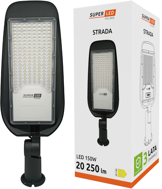 SuperLED pouličné svietidlo 150 W 20250 lm napájanie zo siete