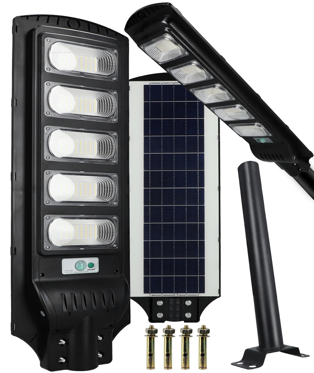 Inteligentné pouličné svietidlo 250 W 5000 lm na solárne napájanie
