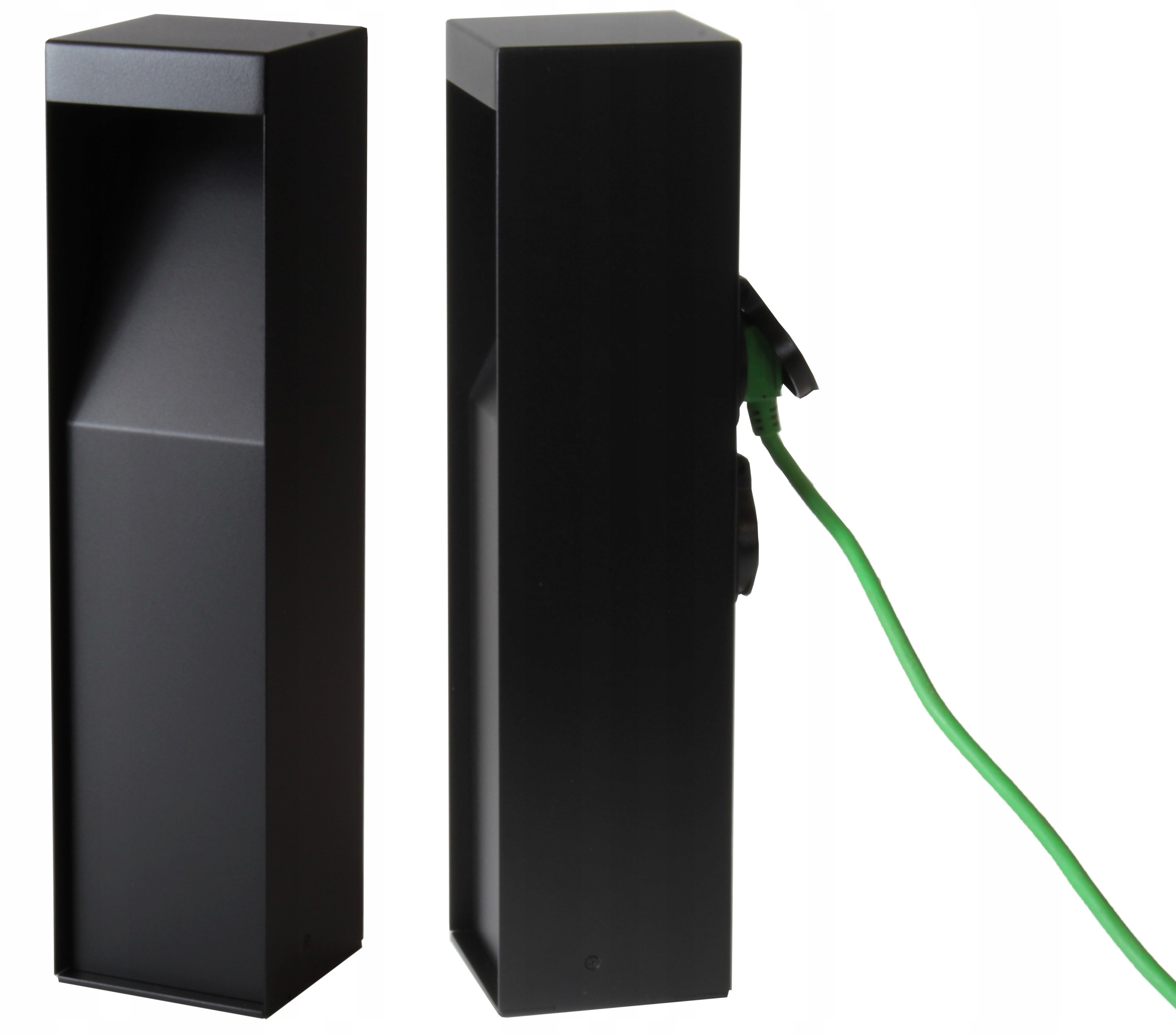 MCJ obdĺžnikový osvetľovací stĺp s integrovaným LED zdrojom, 60 cm, sivý