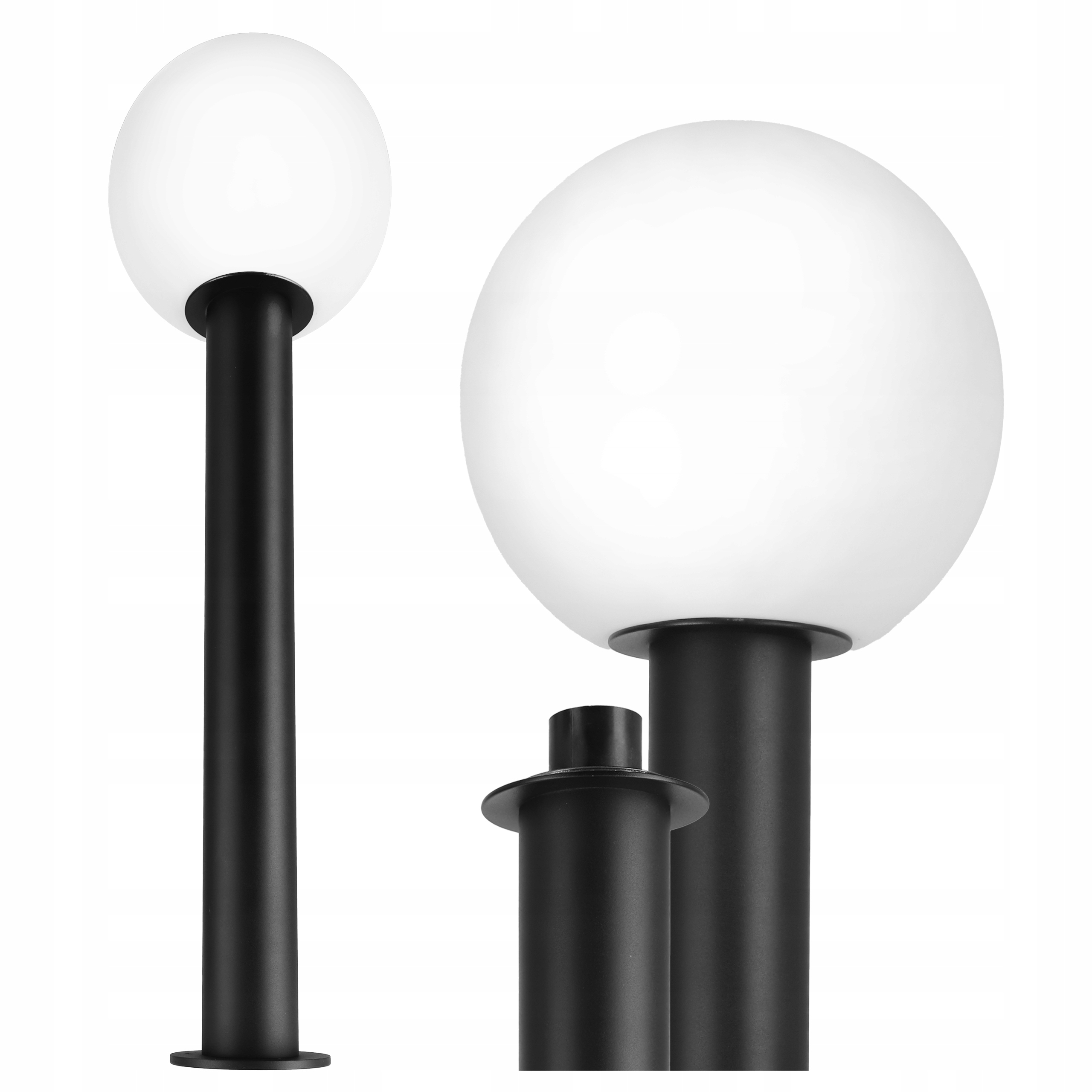 Okrúhly stĺp osvetlenia Smartled E27, 70 cm, čierny