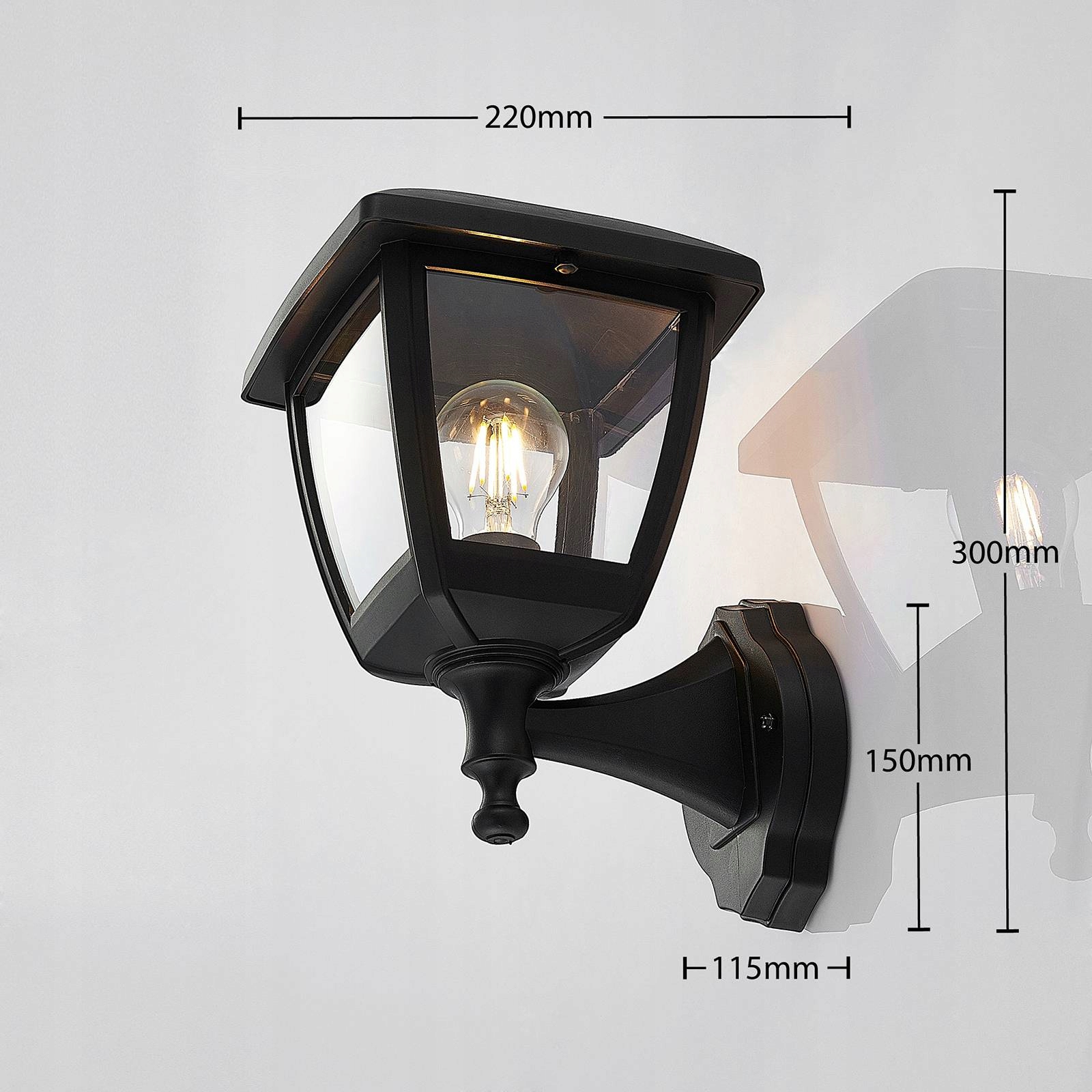 Vonkajšie fasádne svietidlo - Lindby Externe Sconce Acelya A ++ IP44