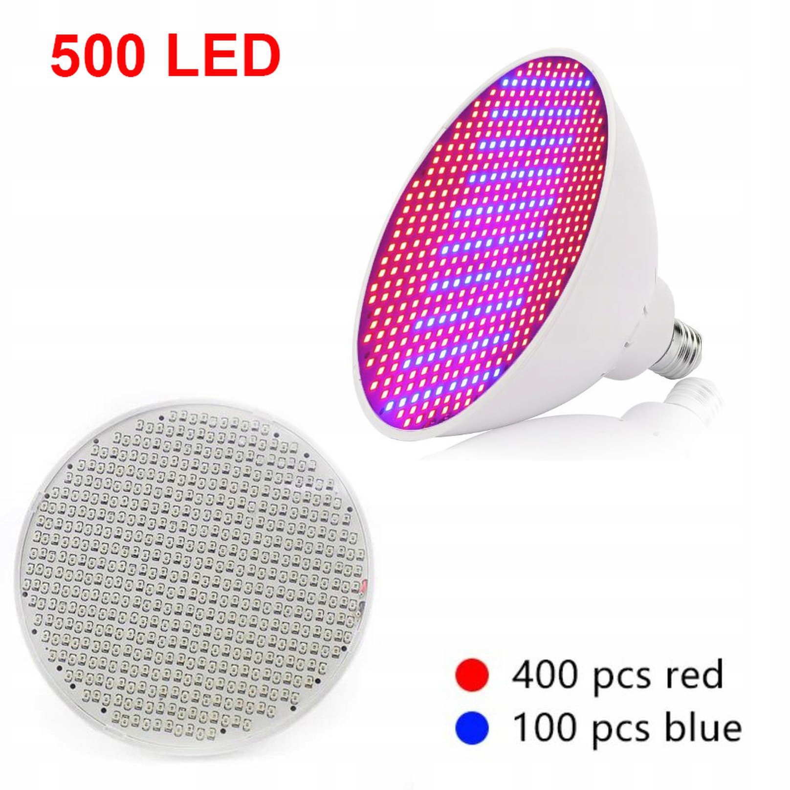 Osvetlenie pre rastliny - E27 Rast 500 LED svietidlo pre rast rastu