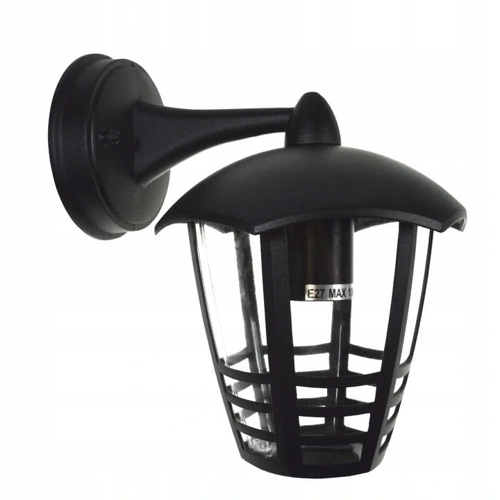 Vonkajšie fasádne svietidlo - Záhradná nástenná lampa externá spodná čierna LED