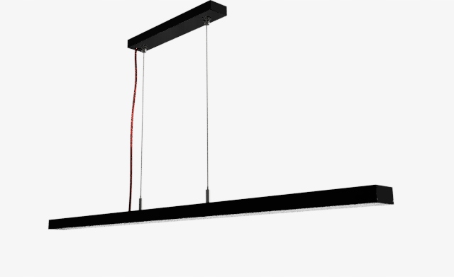 Vysiace svetlá, lampy - LINE LINE LED 50 cm čierna 18W 1600LM