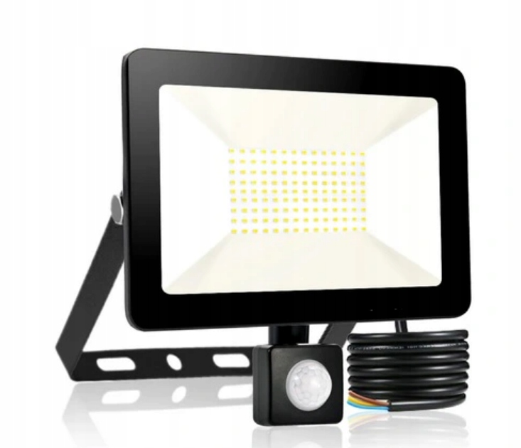Vonkajšie fasádne svietidlo - LED dióda LED 50W LED Sensor Certifikát pohybu