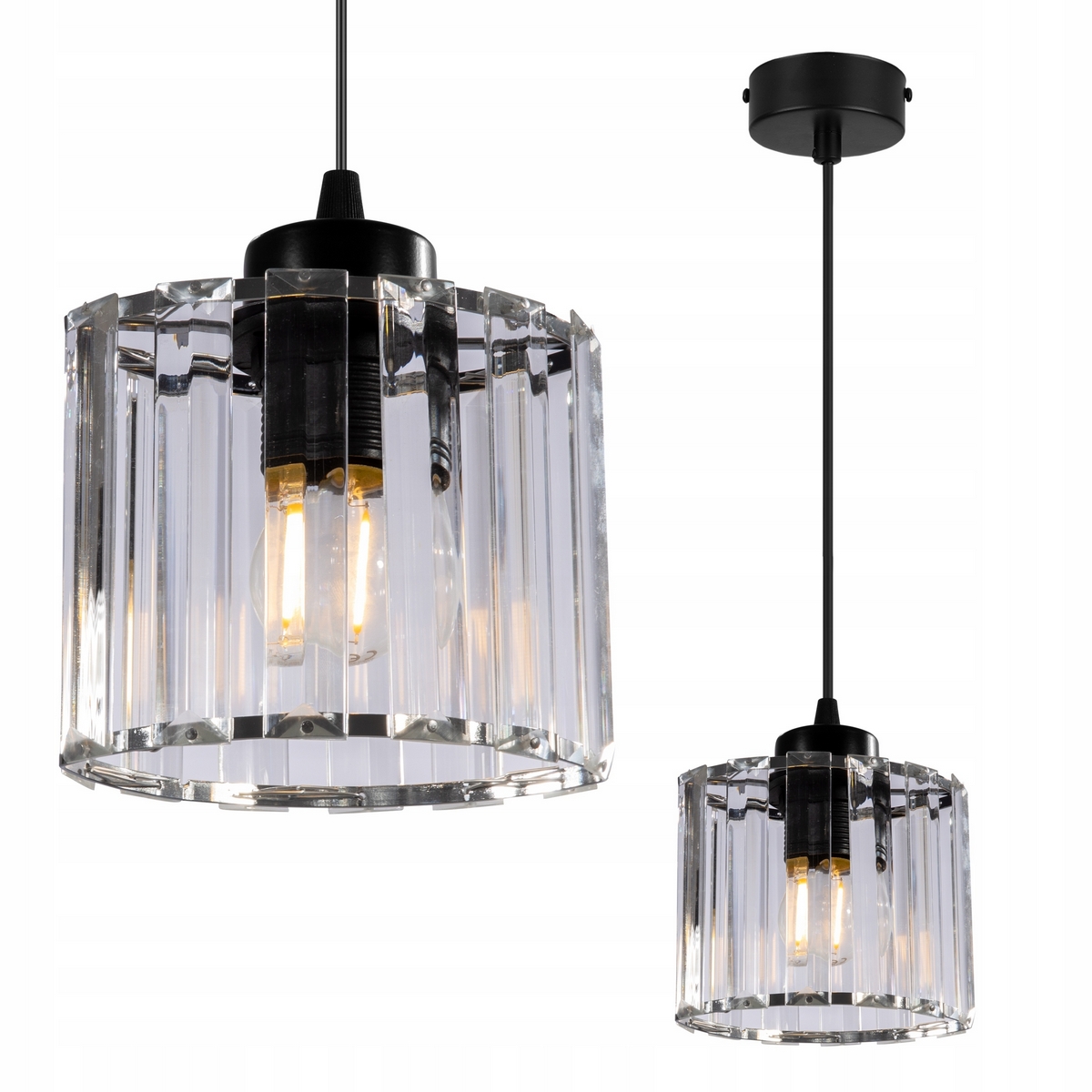 Moderná sklenená sklenená lampa, elegantná