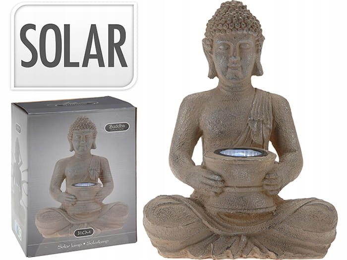 Solárne svietidlá - Dekoratívne LED solárne svietidlo Budda 22x31cm