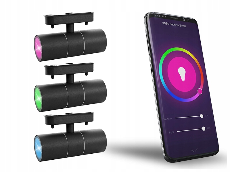 Vonkajšie fasádne svietidlo - Nástenná smerová záhradná lampa WIFI