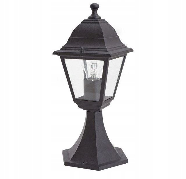 Vonkajšie fasádne svietidlo - Záhradná lampa Argonne stojaca čierna E27 60W IP44