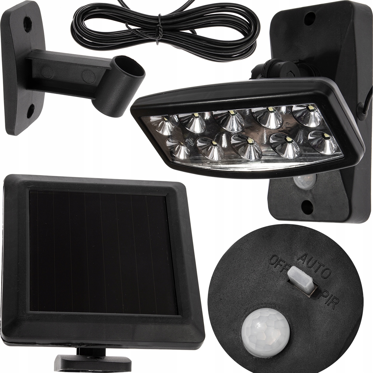 Solárne svietidlá - Gourmet LED 2W Solárny svetlý senzor