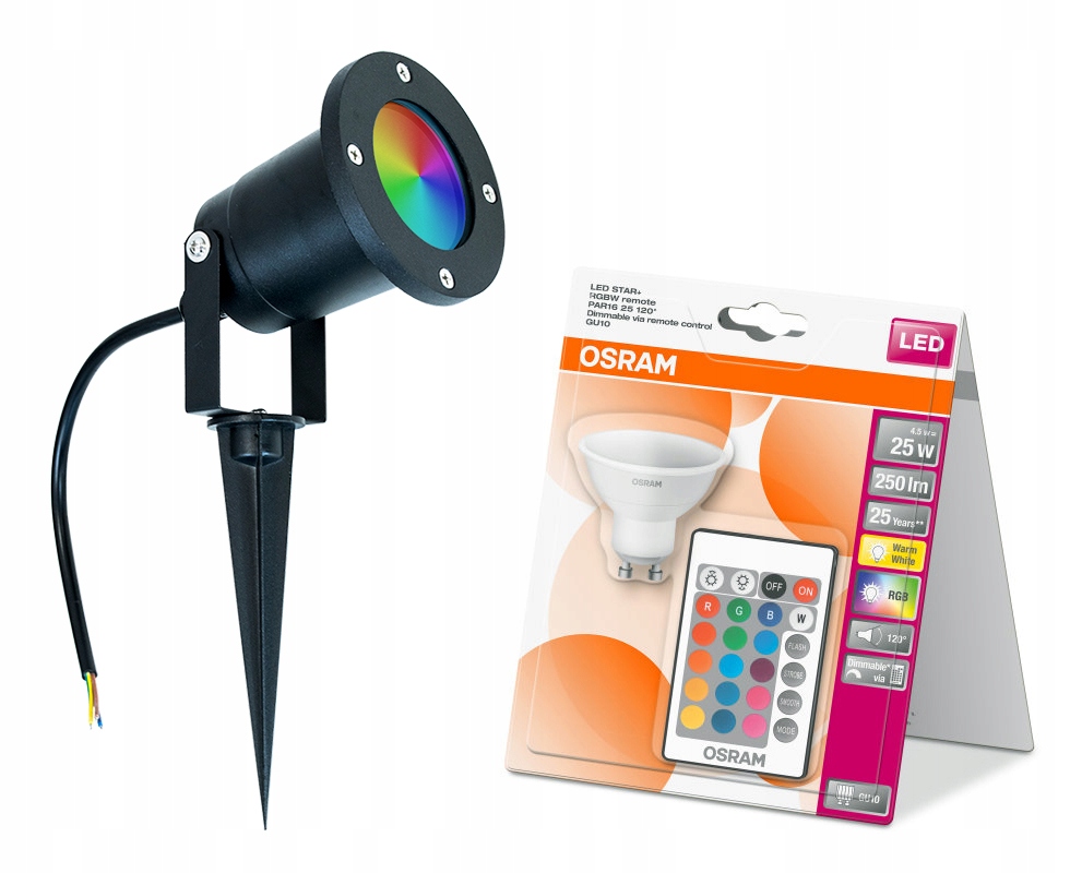 Solárne svietidlá - Garden LED GU10 LED + LED GU10 RGB
