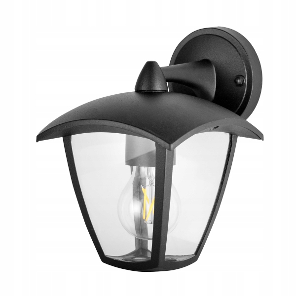 Vonkajšie fasádne svietidlo - Svietidlo na lampu Záhradné nástenné svietidlo čierne smerom dole