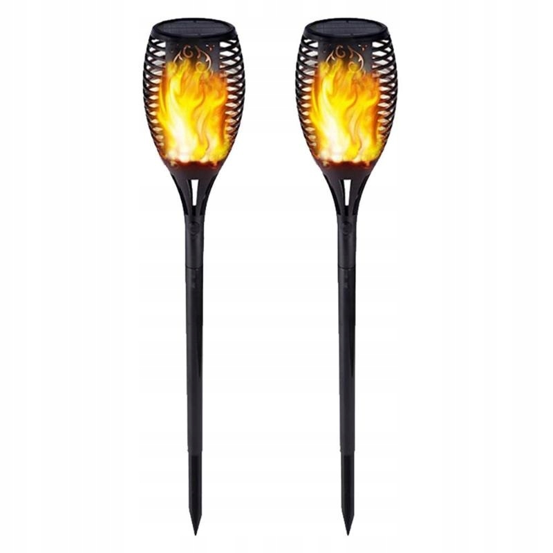 Solárne svietidlá - Solárna lampa 2x LED veľká horák požiaru