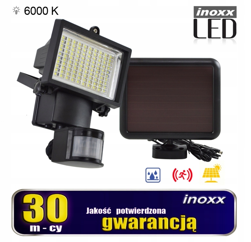 Solárne svietidlá - Solárne lampy LED svetlomet 100 diód 10W senzor
