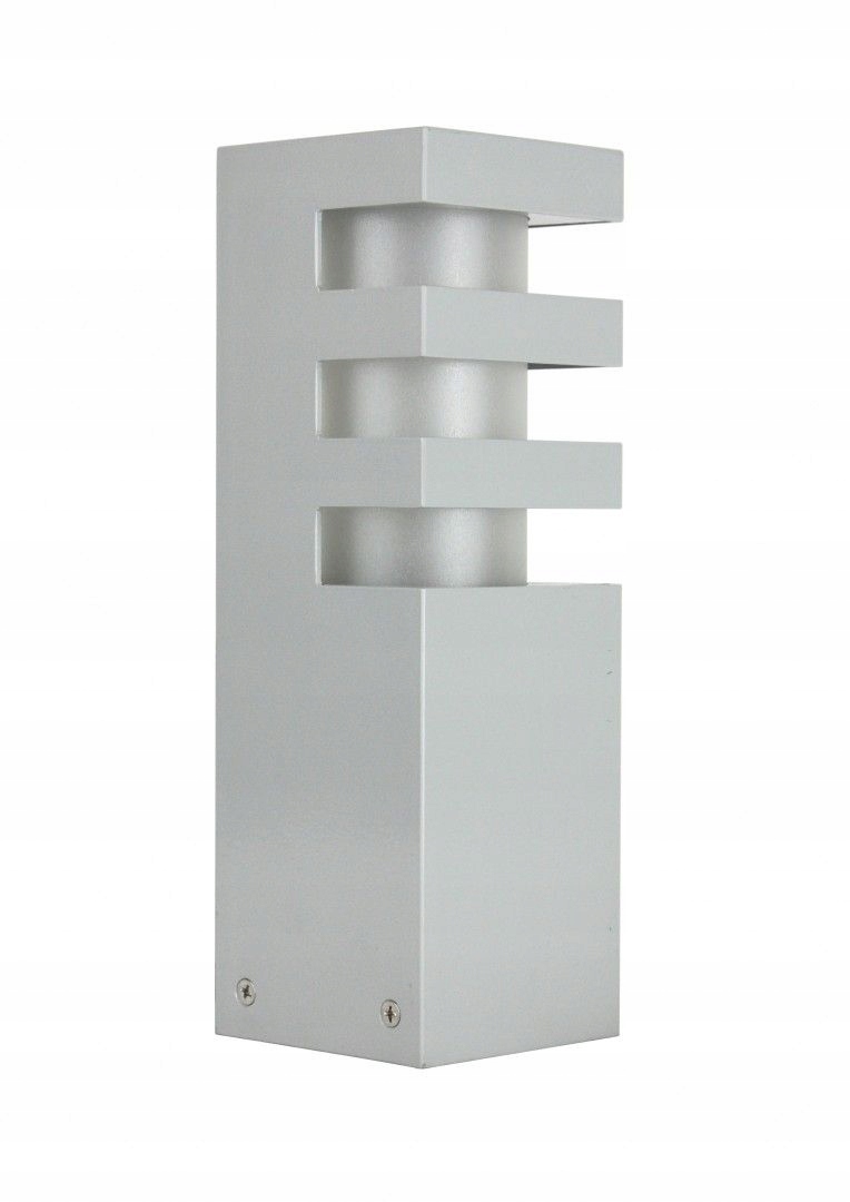 Stĺpíkové osvetlenie - Stojacia lampa 25cm strieborná