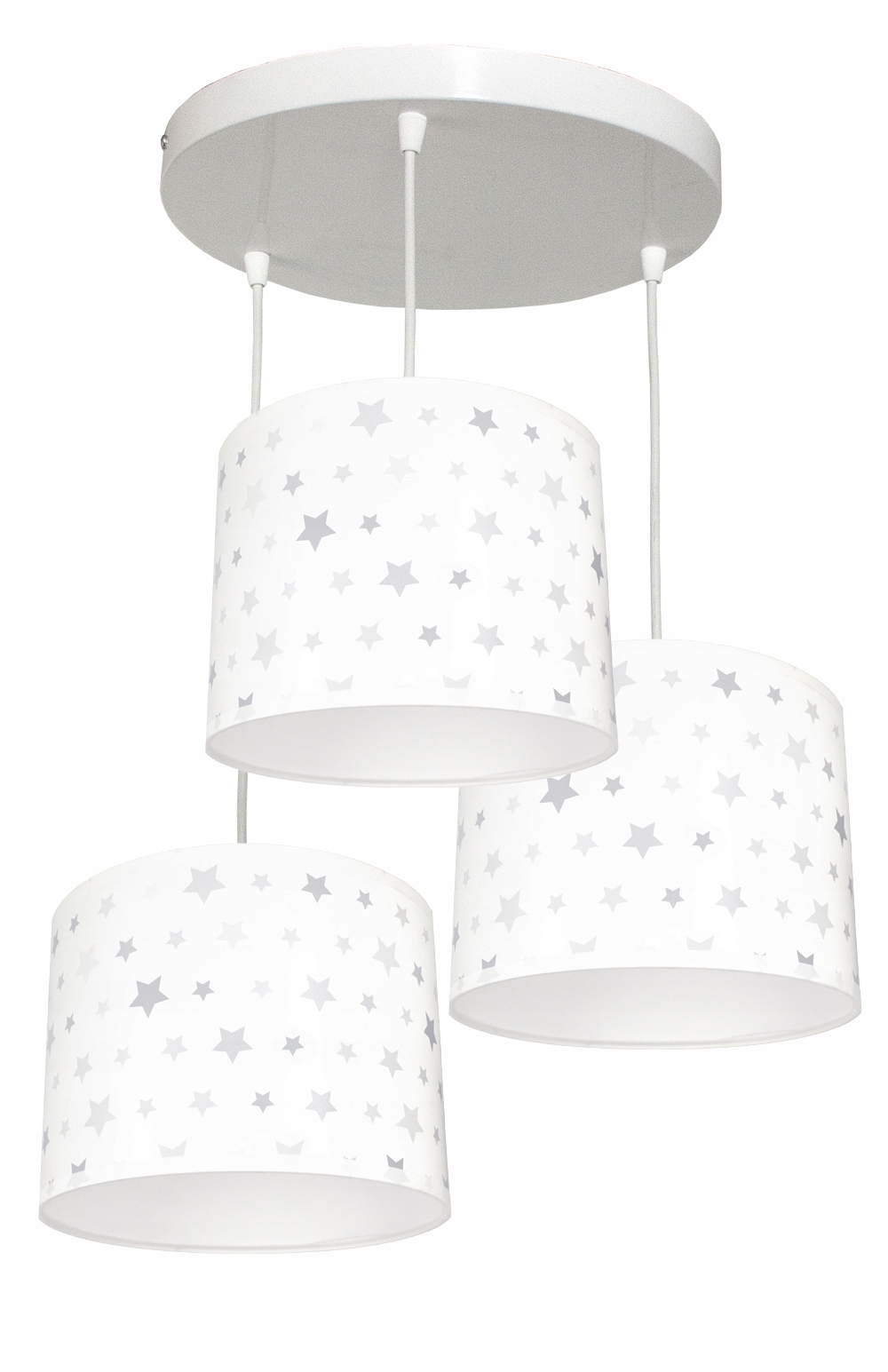 Lampa, svietidlo do detskej izby - Závesná lampa 3 biele hviezdy - môžete LED diódu