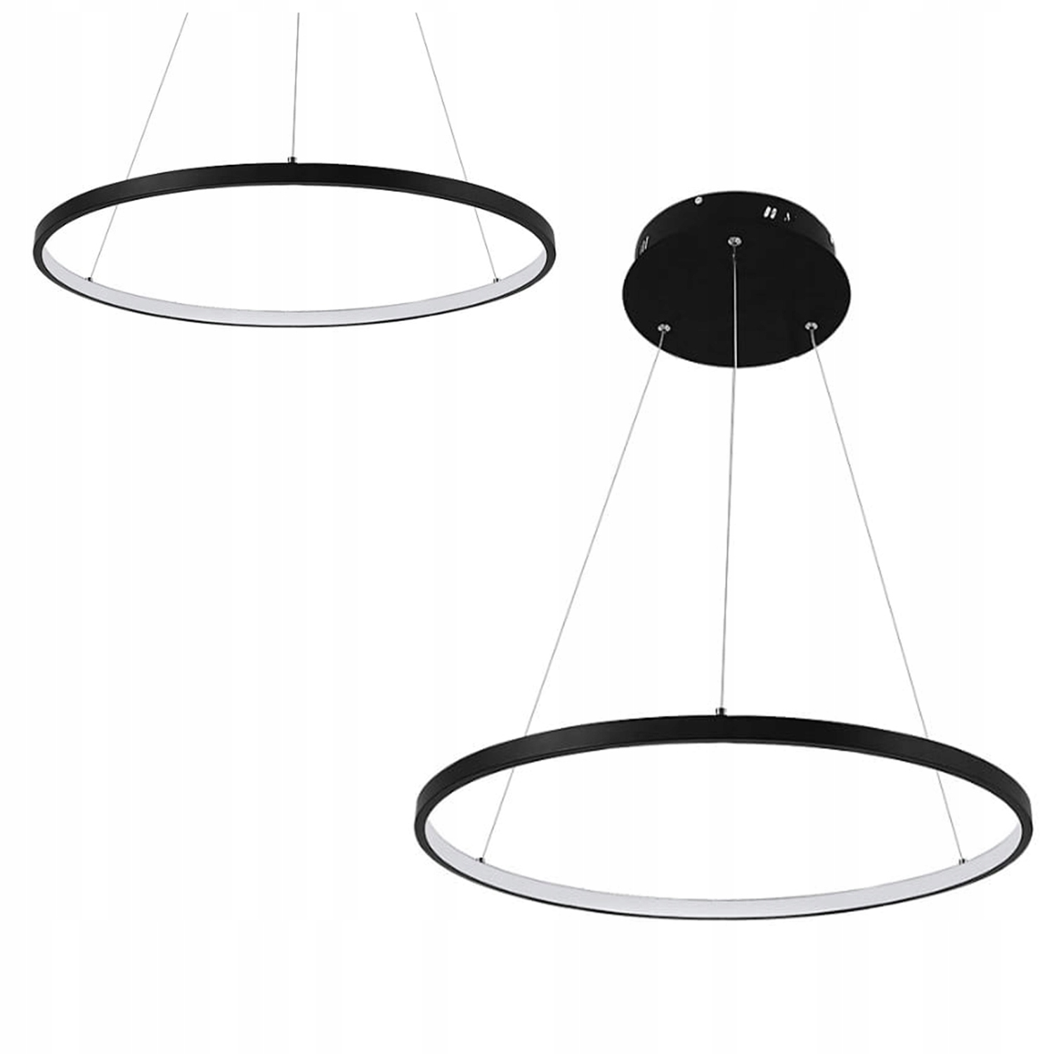 LED LED visiace žiarovka luster 80 cm čiernej 30W
