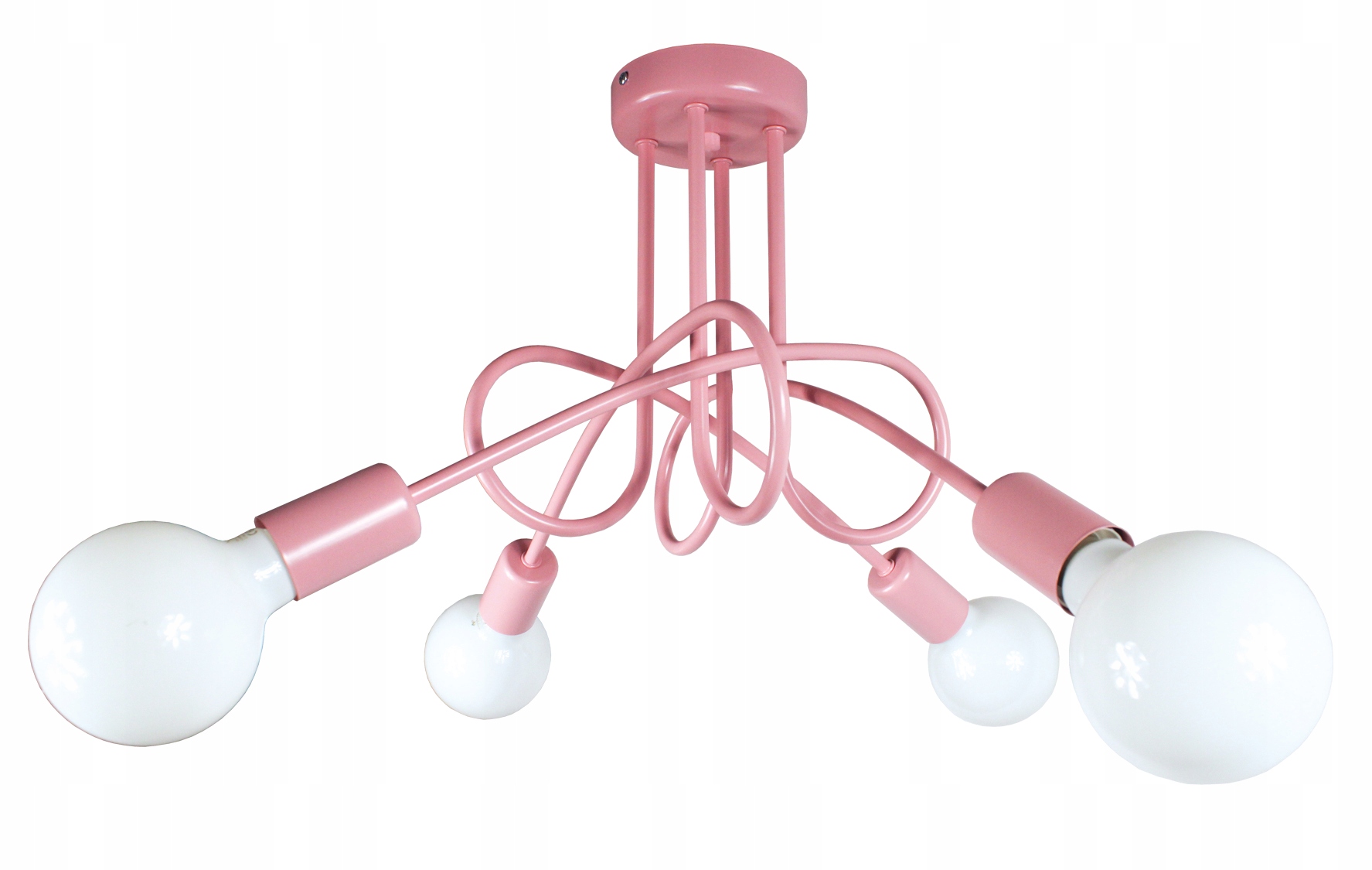 Lampa, svietidlo do detskej izby - Edison 4 Strop visiace lampa - pastelová ružová