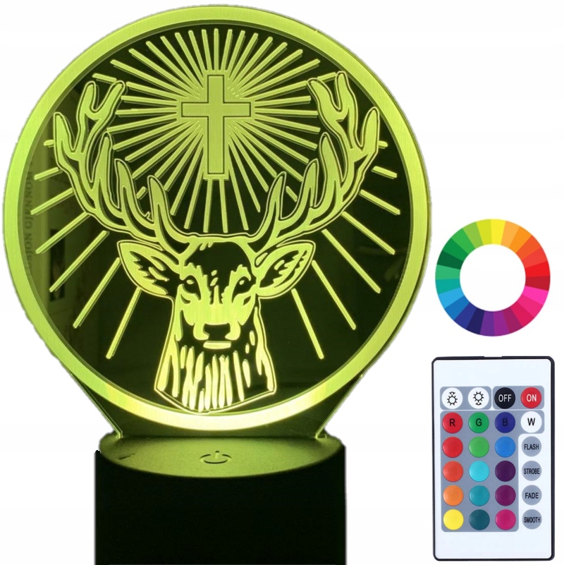 Nočná lampa do detskej izby - Jagermeister Night Lamp Jagermeister Jager 3D LED gravírovanie meno