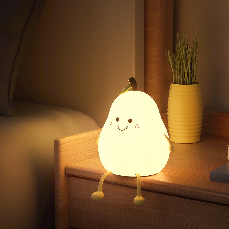 Stolná lampa do detskej izby - Nočná lampa v detskej spálni hrušky