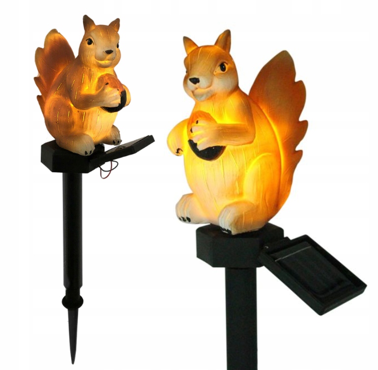 Solárne svietidlá - Solárna lampa LED veverička (solárna) vodotesná