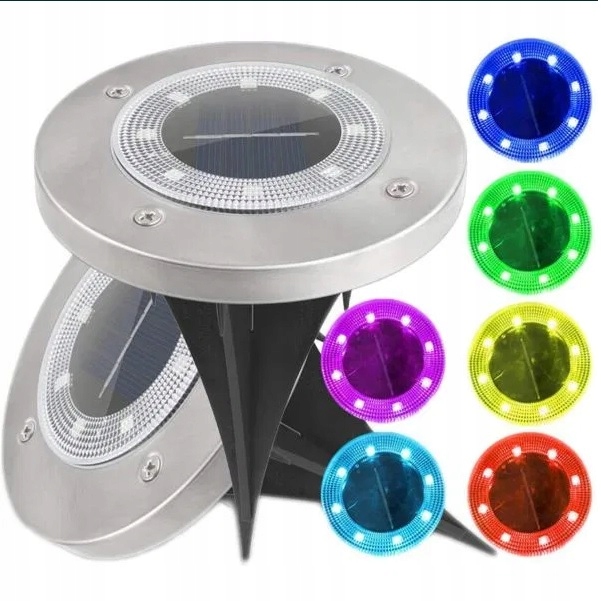 Solárne svietidlá - Solárne parkovacie lampy 8 LED farebné