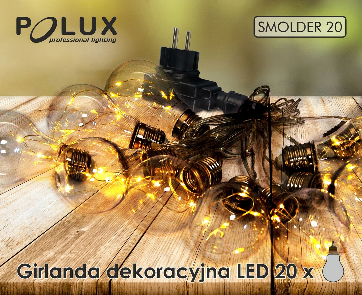 Vonkajšia dekoračná reťaz GIRLANDA - Girlandové žiarovky SMOLDER LED dekoratívne žiarovky